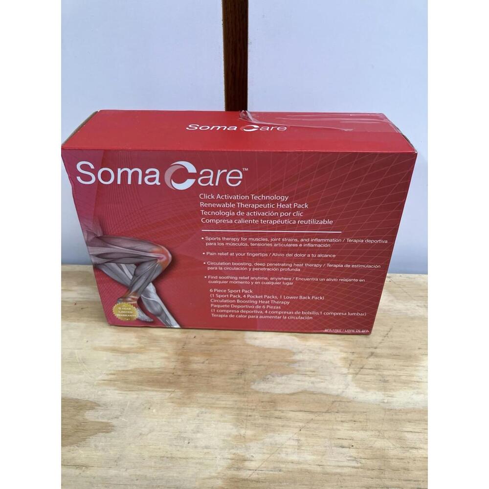 6 pcs Soma Care 6-Piece Sport Pack Circulation Boosting Heat Therapy NIB